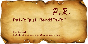 Palágyi Renátó névjegykártya
